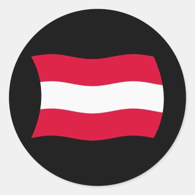 Autocollant du drapeau de l'Autriche (Devant)