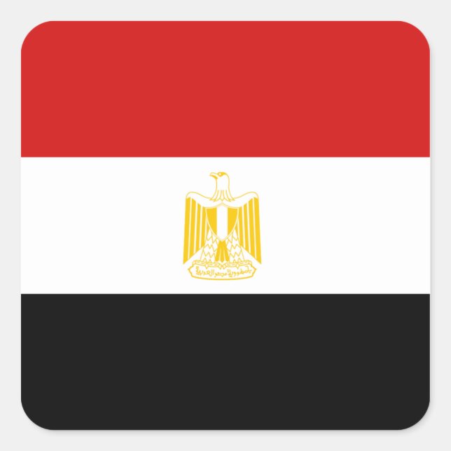 Autocollant du drapeau de l'Égypte (Devant)