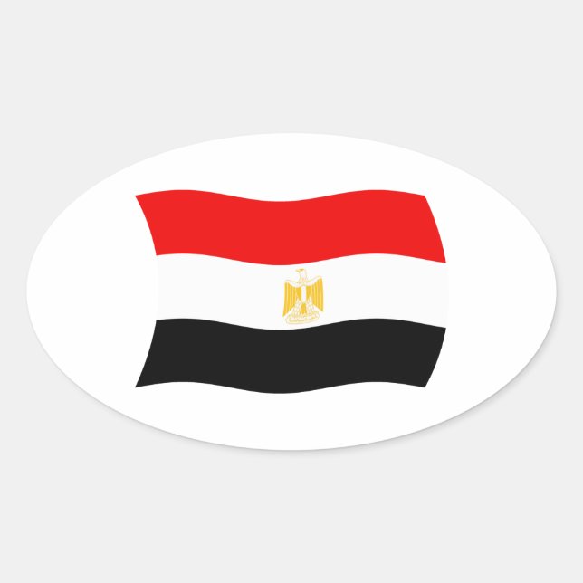 Autocollant du drapeau de l'Égypte (Devant)