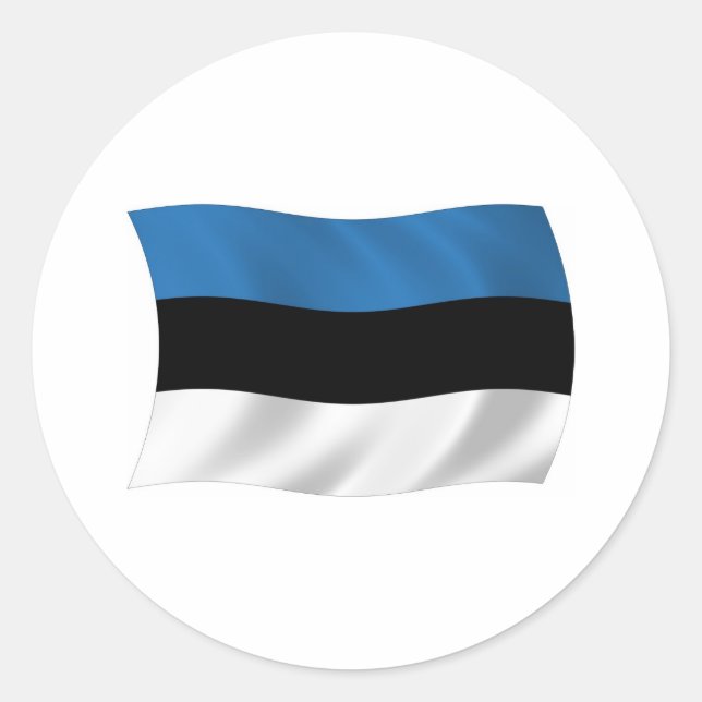 Autocollant du drapeau de l'Estonie (Devant)
