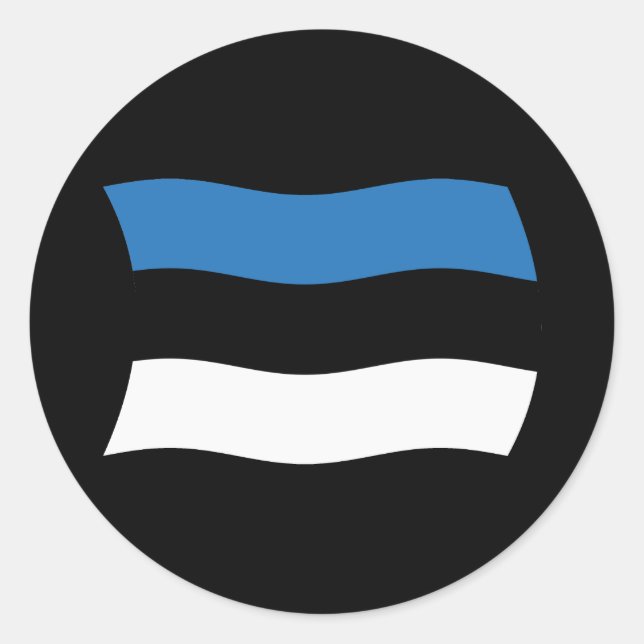 Autocollant du drapeau de l'Estonie (Devant)
