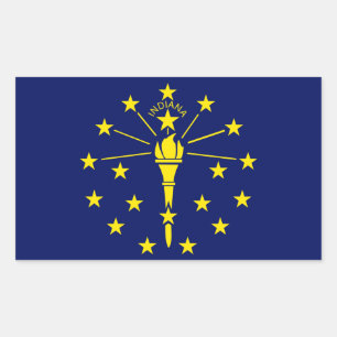 Autocollant du drapeau de l'état de l'Indiana