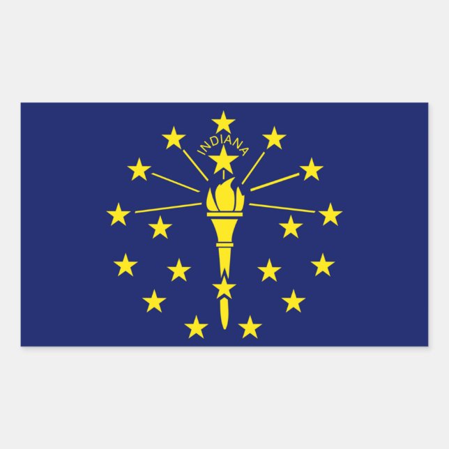 Autocollant du drapeau de l'état de l'Indiana (Devant)