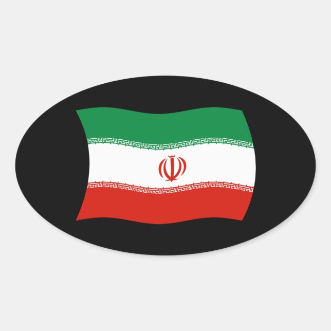 Autocollant du drapeau de l'Iran (Devant)