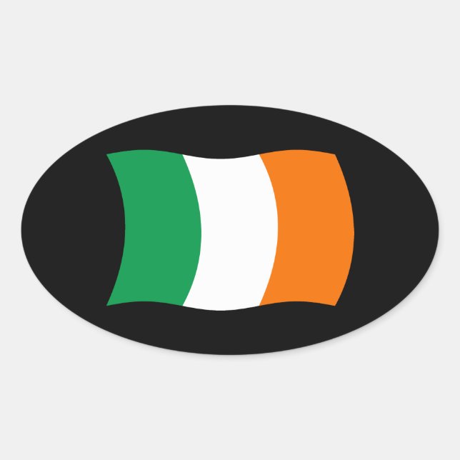 Autocollant du drapeau de l'Irlande (Devant)