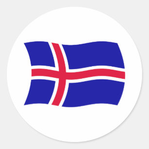 Autocollant du drapeau de l'Islande