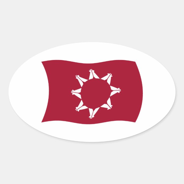 Autocollant du drapeau de l'Oglala Lakota (Devant)