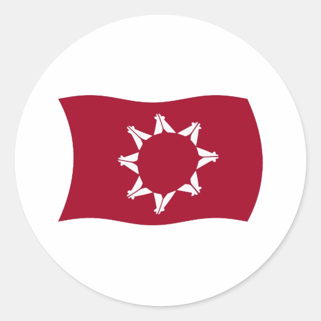 Autocollant du drapeau de l'Oglala Lakota (Devant)