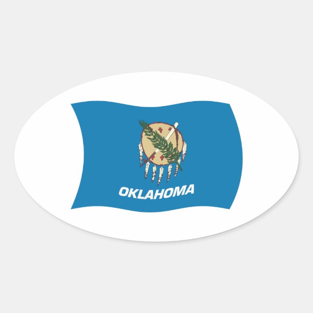 Autocollant du drapeau de l'Oklahoma (Devant)