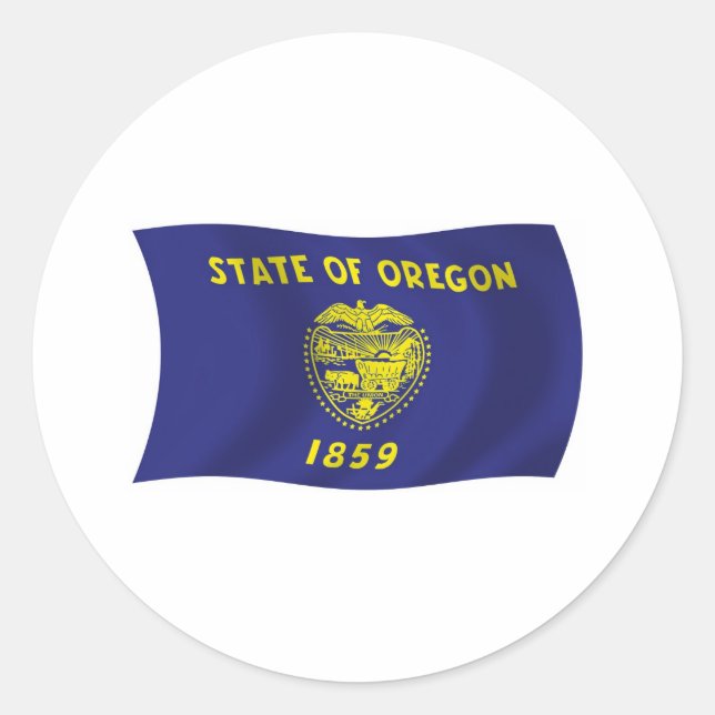 Autocollant du drapeau de l'Oregon (Devant)
