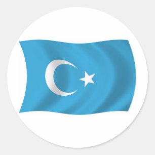 Autocollant du drapeau de l'Uigur du Xinjiang