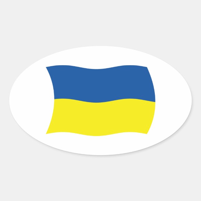 Autocollant du drapeau de l'Ukraine (Devant)
