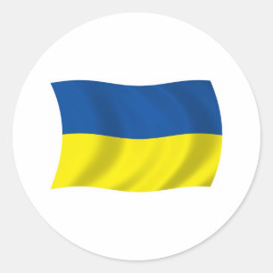 Autocollant du drapeau de l'Ukraine