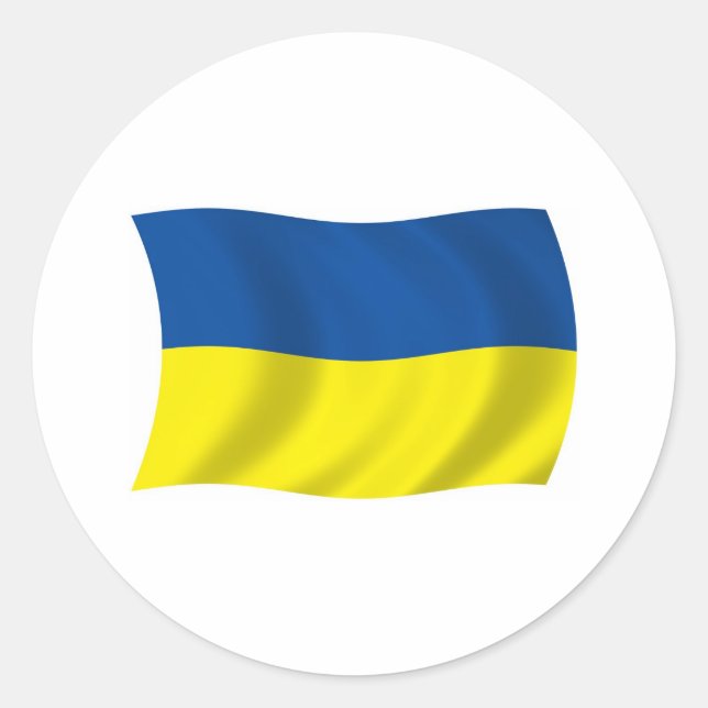 Autocollant du drapeau de l'Ukraine (Devant)