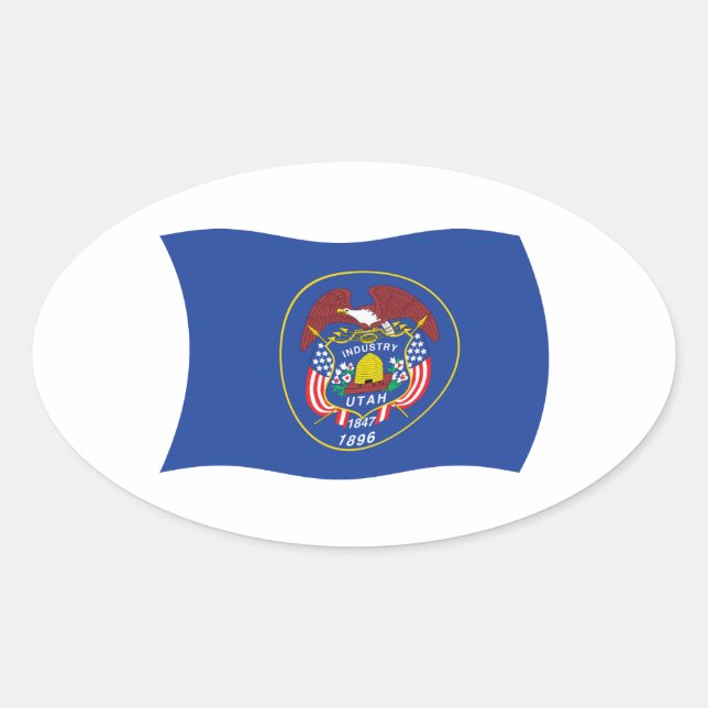 Autocollant du drapeau de l'Utah (Devant)