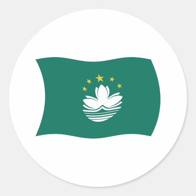 Autocollant du drapeau de Macao (Devant)