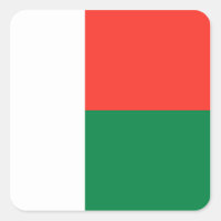 Autocollant du drapeau de Madagascar