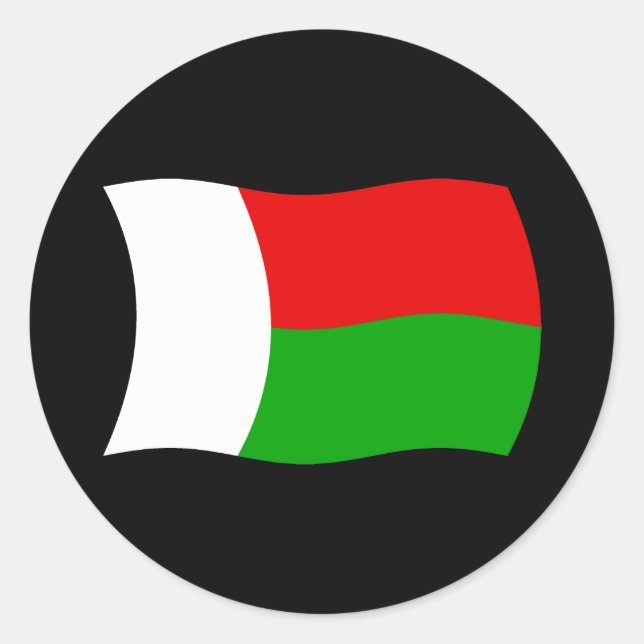 Autocollant du drapeau de Madagascar (Devant)