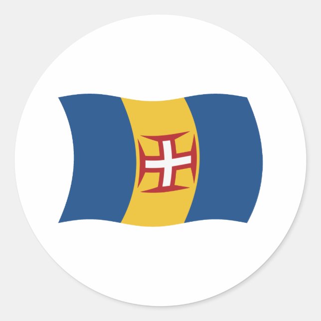 Autocollant du drapeau de Madère (Devant)