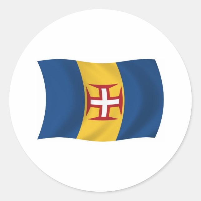 Autocollant du drapeau de Madère (Devant)