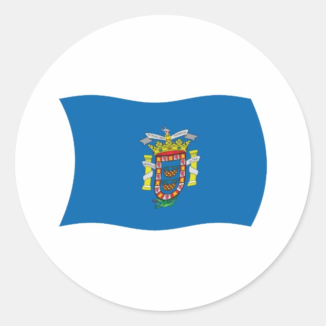 Autocollant du drapeau de Melilla (Devant)