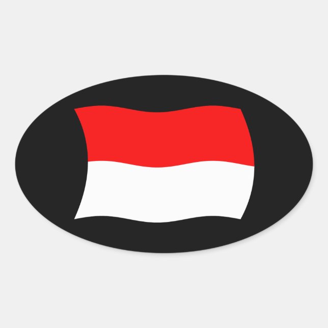 Autocollant du drapeau de Monaco (Devant)