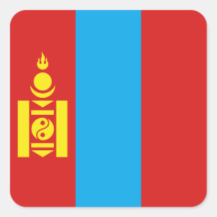 Autocollant du drapeau de Mongolie