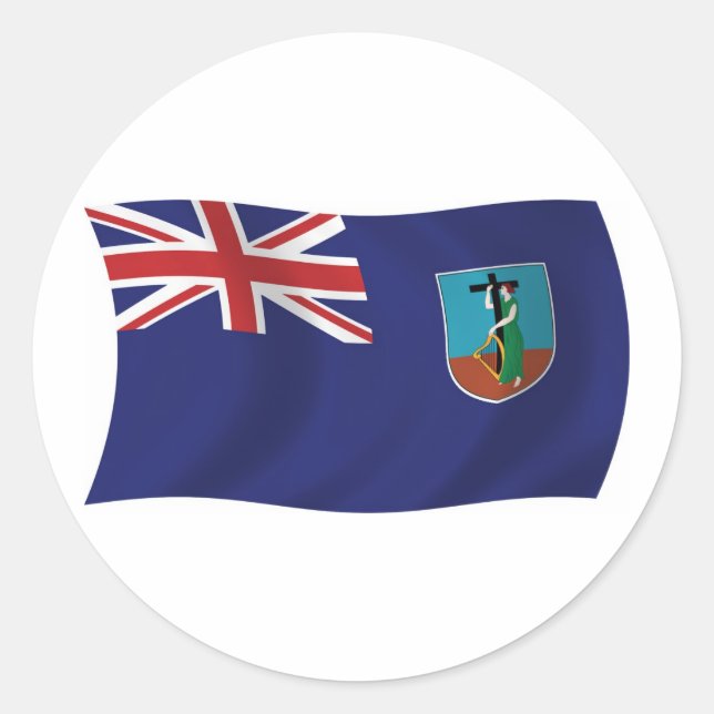 Autocollant du drapeau de Montserrat (Devant)