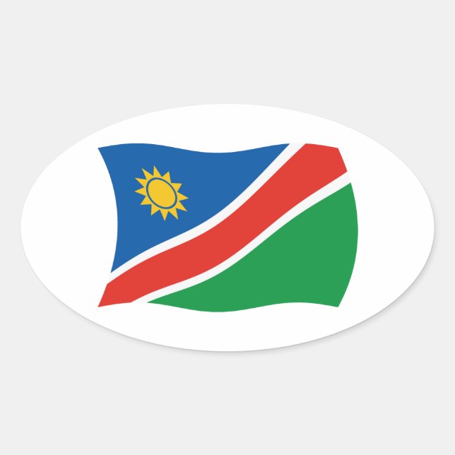 Autocollant du drapeau de Namibie (Devant)