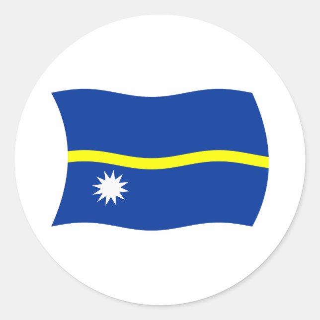 Autocollant du drapeau de Nauru (Devant)