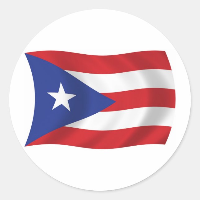 Autocollant du drapeau de Porto Rico (Devant)