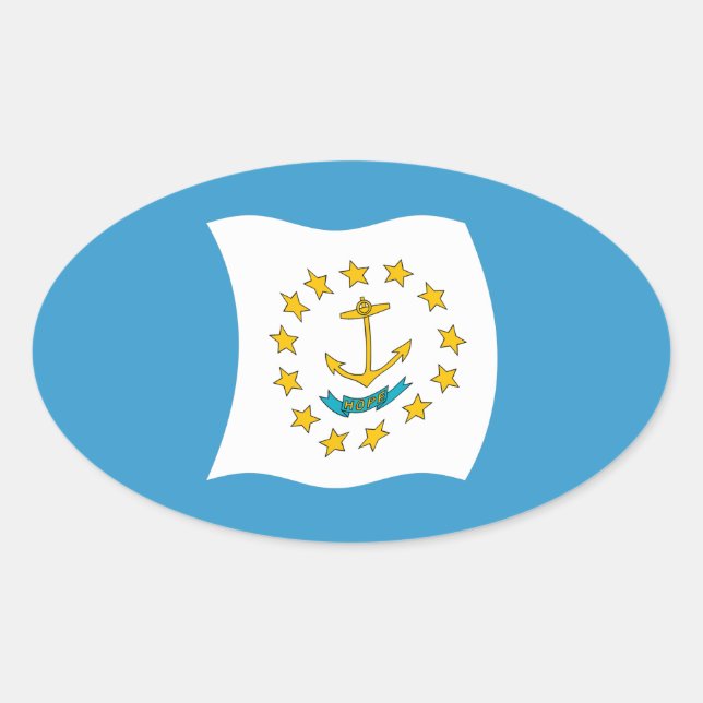 Autocollant du drapeau de Rhode Island (Devant)