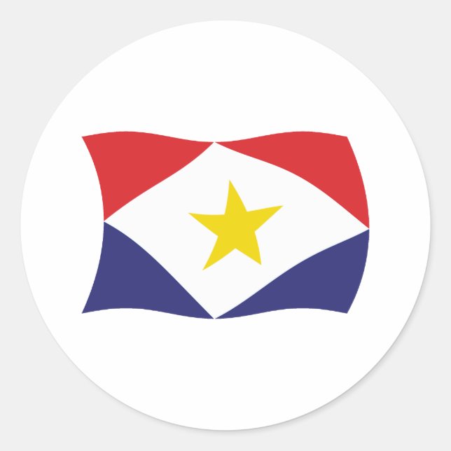 Autocollant du drapeau de Saba (Devant)