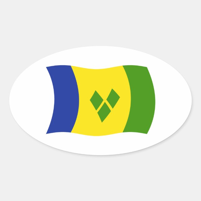 Autocollant du drapeau de Saint-Vincent-Grenadines (Devant)