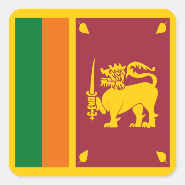 Autocollant du drapeau de Sri Lanka (Devant)
