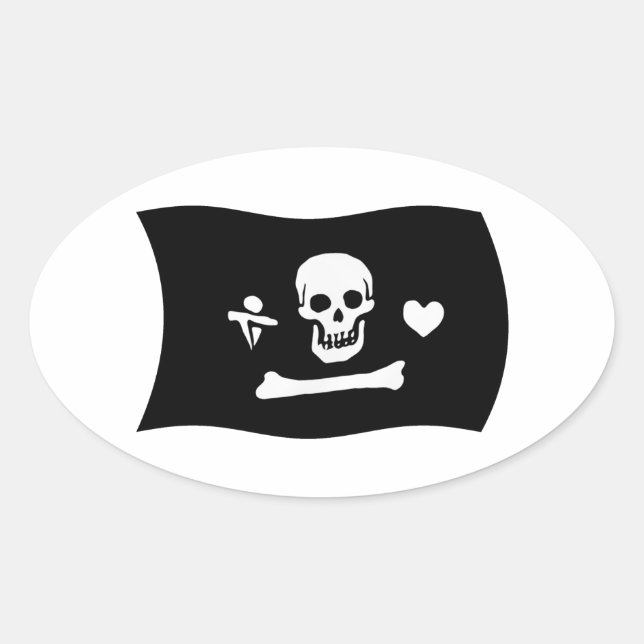 Autocollant du drapeau de Stede Bonnet (Devant)