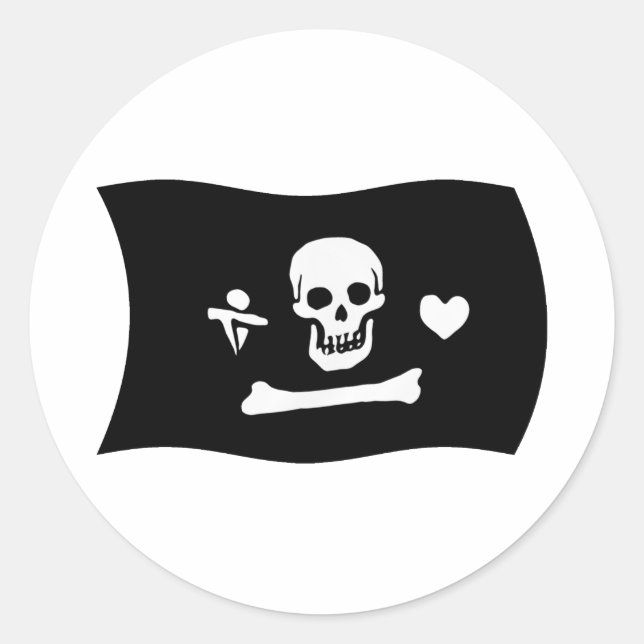 Autocollant du drapeau de Stede Bonnet (Devant)