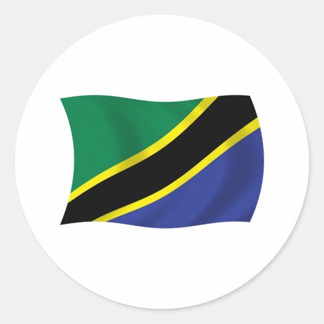 Autocollant du drapeau de Tanzanie (Devant)