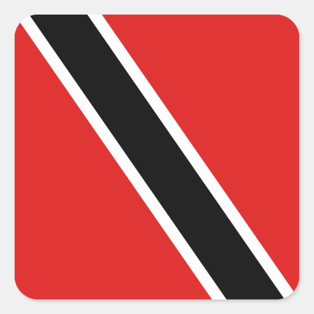 Autocollant du drapeau de Trinité-et-Tobago (Devant)