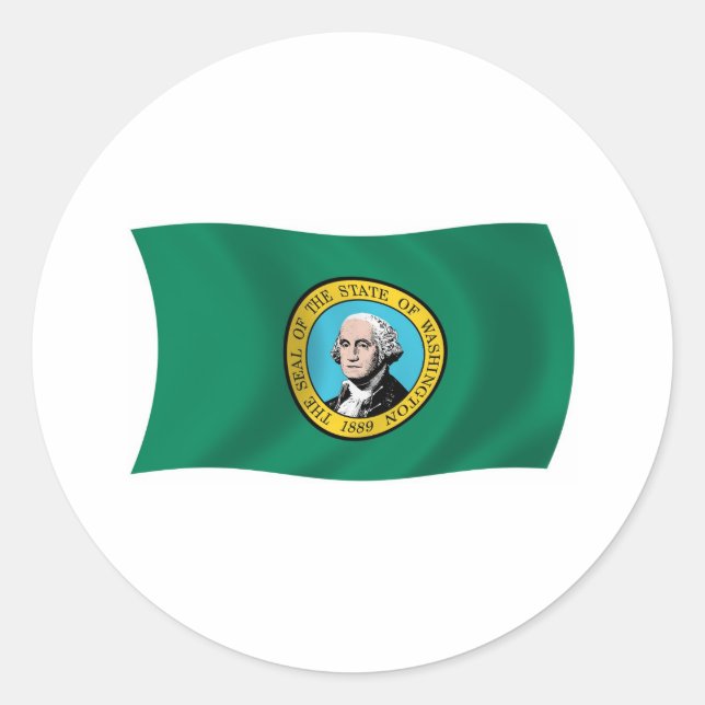 Autocollant du drapeau de Washington (Devant)