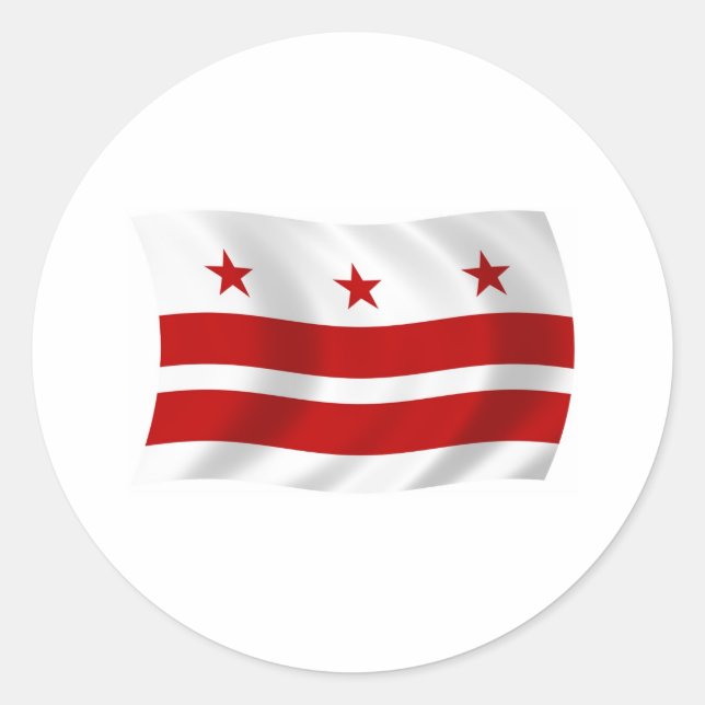 Autocollant du drapeau de Washington D.C. (Devant)