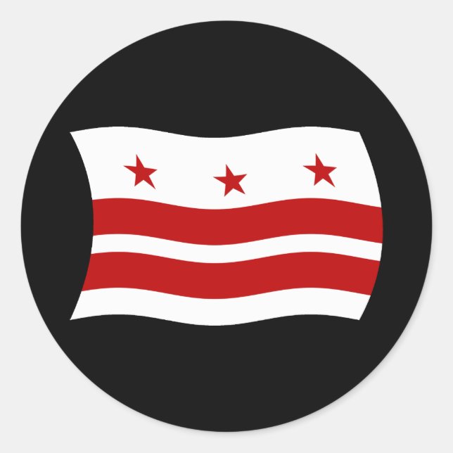 Autocollant du drapeau de Washington D.C. (Devant)