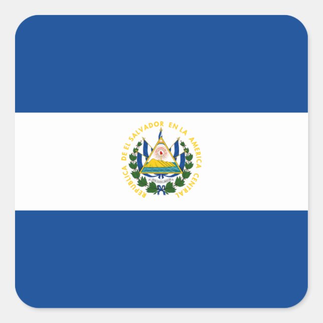 Autocollant du drapeau d'El Salvador (Devant)
