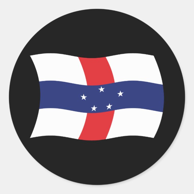Autocollant du drapeau des Antilles néerlandaises (Devant)