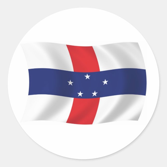 Autocollant du drapeau des Antilles néerlandaises (Devant)