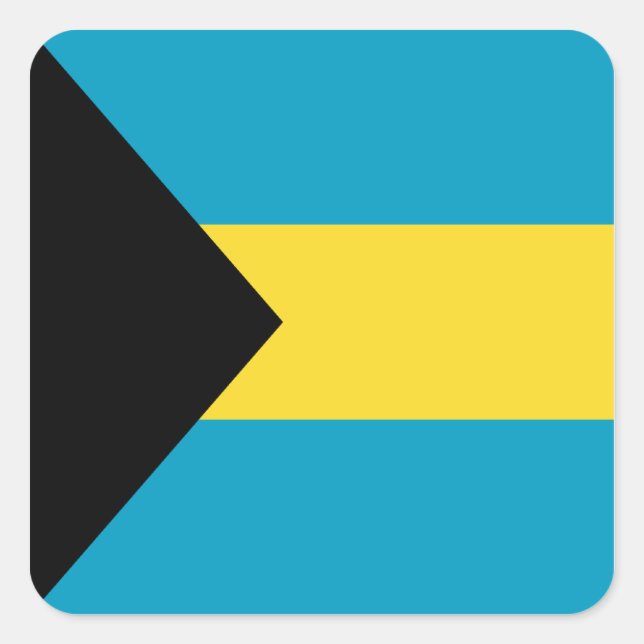 Autocollant du drapeau des Bahamas (Devant)