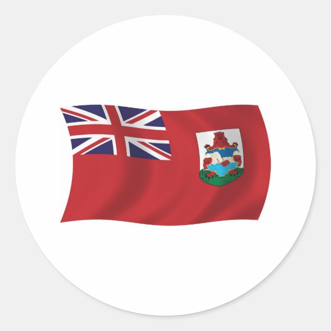 Autocollant du drapeau des Bermudes (Devant)