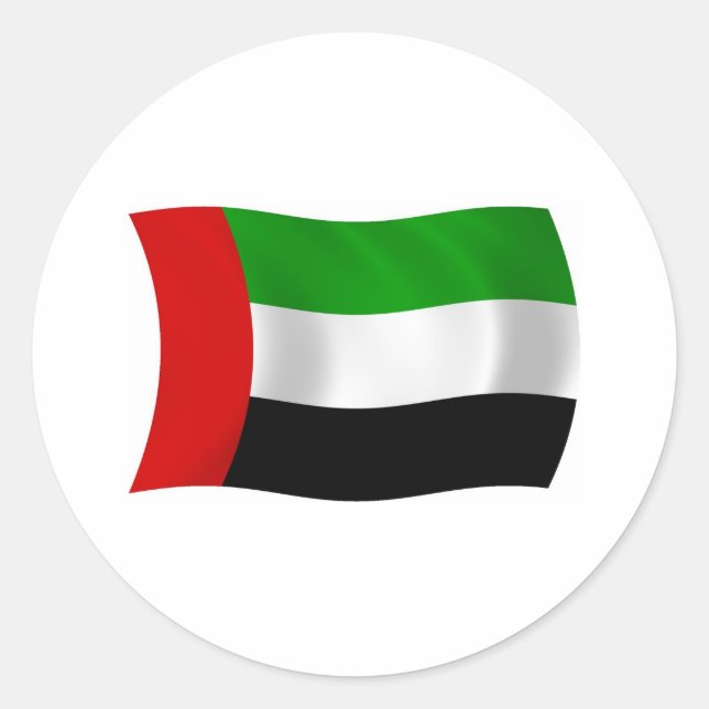 Autocollant du drapeau des Émirats arabes unis (Devant)