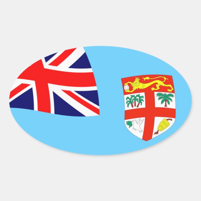 Autocollant du drapeau des Fidji (Devant)