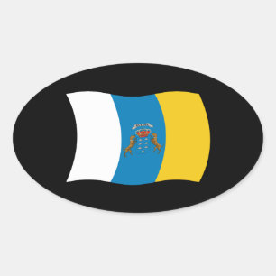 Autocollant du drapeau des îles Canaries